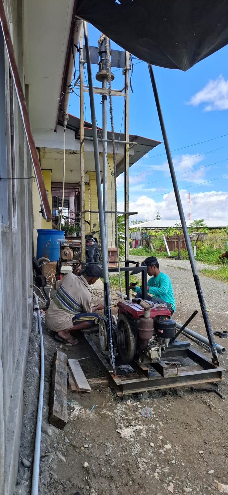 Pembuatan Sumur Bor di Jln. Bunga Palem