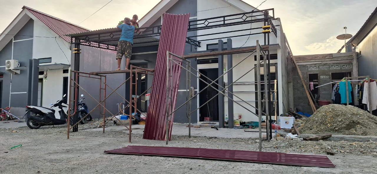 Pembuatan Kanopi di Porum Salsabila