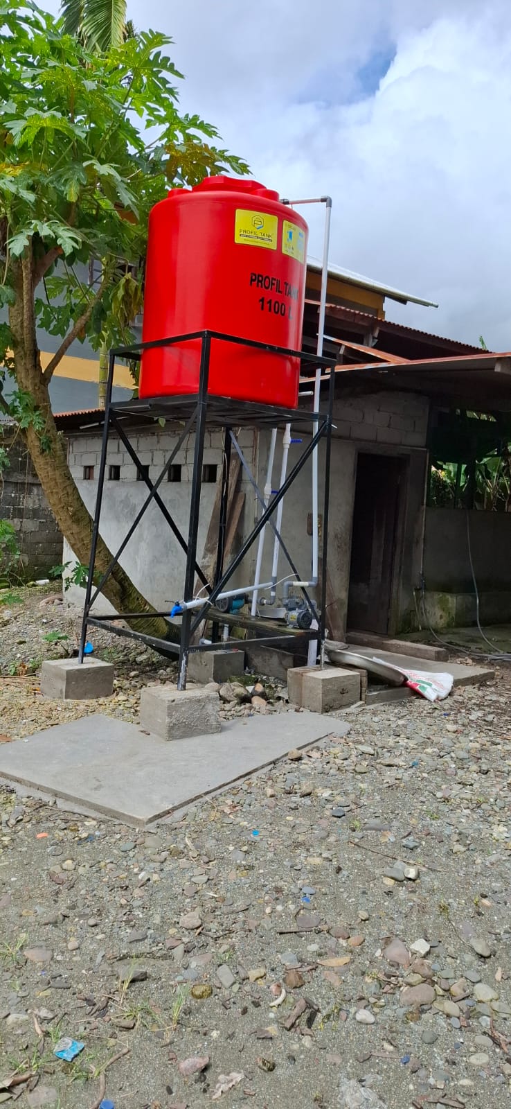 Pembuatan Tempat Tandom di Jln Coklak SP 2
